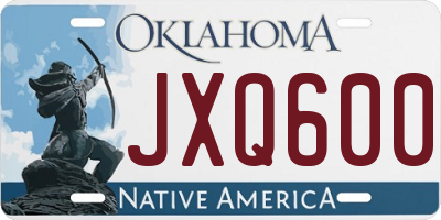 OK license plate JXQ600