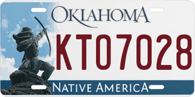 OK license plate KTO7028