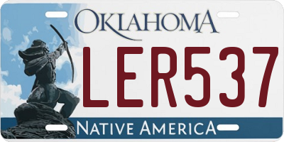 OK license plate LER537