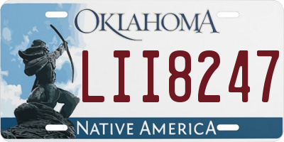 OK license plate LII8247