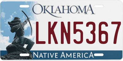 OK license plate LKN5367