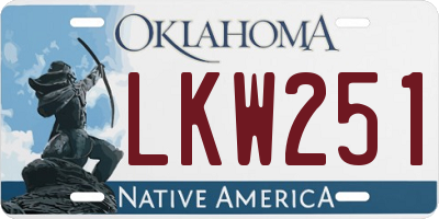 OK license plate LKW251