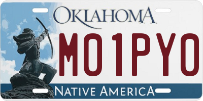 OK license plate M01PY0