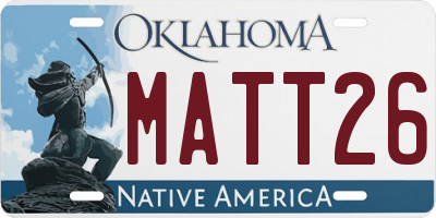 OK license plate MATT26