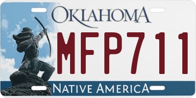 OK license plate MFP711