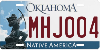 OK license plate MHJ004