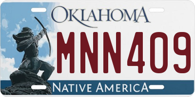 OK license plate MNN409