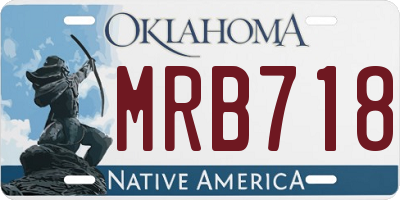 OK license plate MRB718