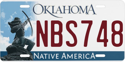 OK license plate NBS748