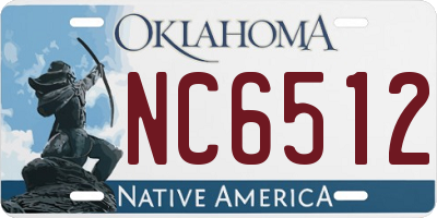 OK license plate NC6512