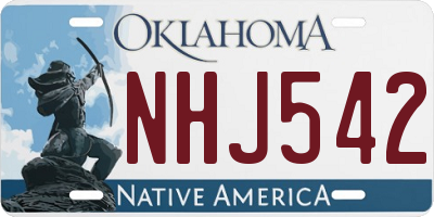 OK license plate NHJ542