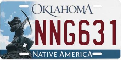 OK license plate NNG631