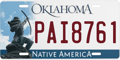 OK license plate PAI8761