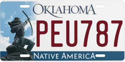 OK license plate PEU787