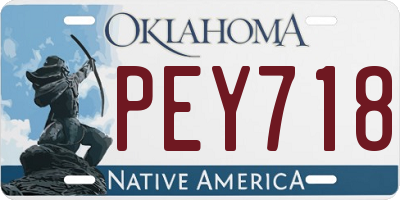 OK license plate PEY718