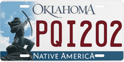 OK license plate PQI202