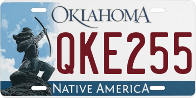 OK license plate QKE255