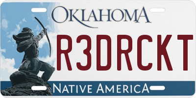 OK license plate R3DRCKT