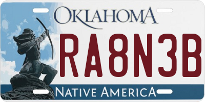 OK license plate RA8N3B