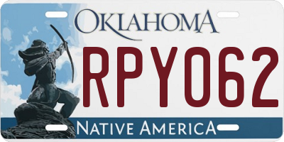 OK license plate RPY062