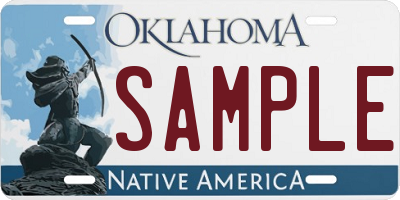 OK license plate SAMPLE