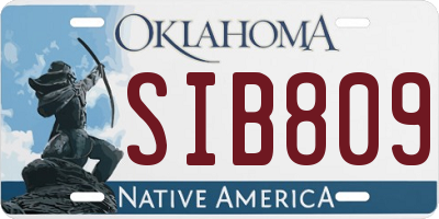 OK license plate SIB809