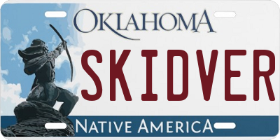 OK license plate SKIDVER