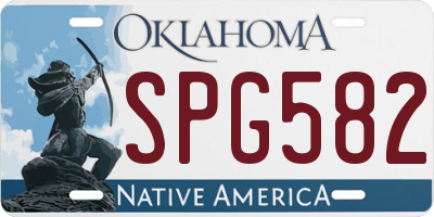 OK license plate SPG582