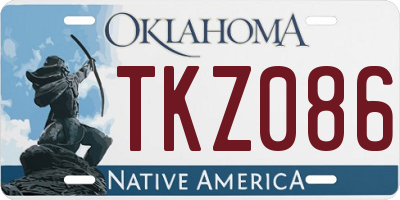 OK license plate TKZ086