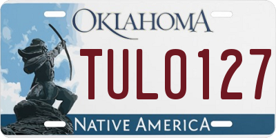 OK license plate TUL0127