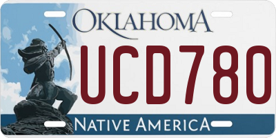 OK license plate UCD780