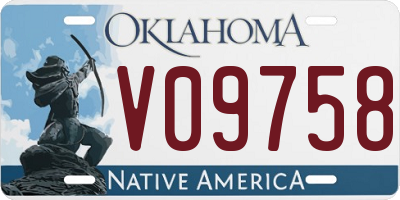 OK license plate V09758