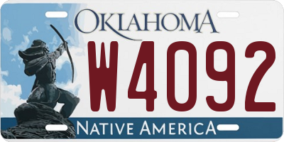 OK license plate W4092