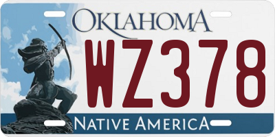 OK license plate WZ378