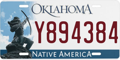 OK license plate Y894384