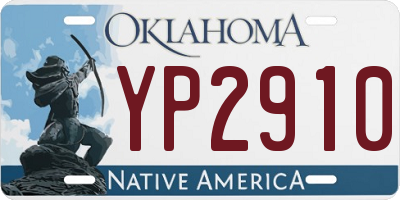 OK license plate YP2910