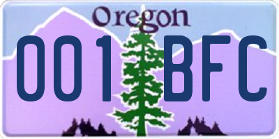 OR license plate 001BFC