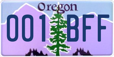 OR license plate 001BFF