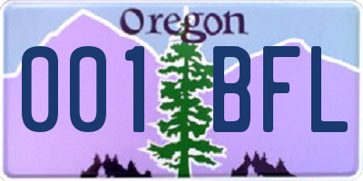 OR license plate 001BFL