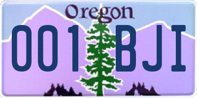 OR license plate 001BJI