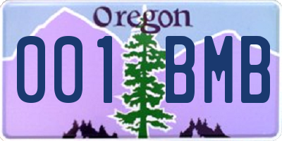 OR license plate 001BMB