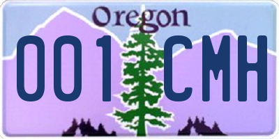 OR license plate 001CMH