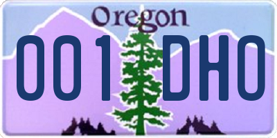 OR license plate 001DHO