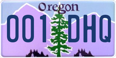 OR license plate 001DHQ