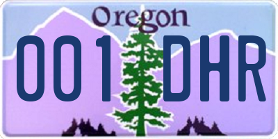 OR license plate 001DHR