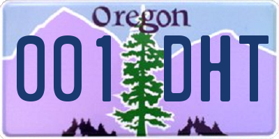 OR license plate 001DHT