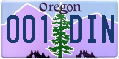 OR license plate 001DIN