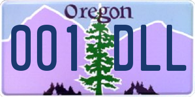 OR license plate 001DLL