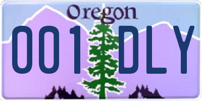 OR license plate 001DLY