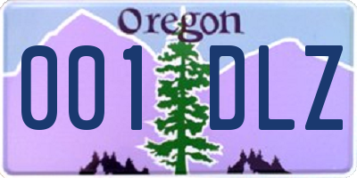 OR license plate 001DLZ